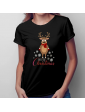 Merry Christmas - Rentier - Damen t-shirt mit Aufdruck