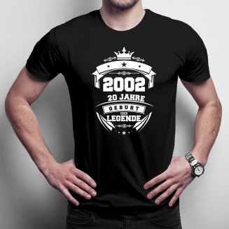 2002 Geburt einer Legende 20 Jahre! - Herren t-shirt mit Aufdruck