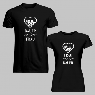 Set für Paare - Frau sucht Bauer/Bauer sucht Frau - t-shirt mit Aufdruck