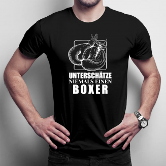 Unterschätze niemals einen Boxer! - Herren t-shirt mit Aufdruck