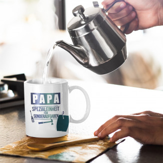 Papa – Spezialeinheit für Sonderaufgaben - Keramikbecher mit Aufdruck