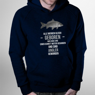 Alle werden gleich geboren - Angler - Herren-Sweatshirt mit Aufdruck