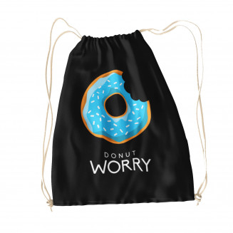 Donut Worry - Kordelzugtasche mit Aufdruck