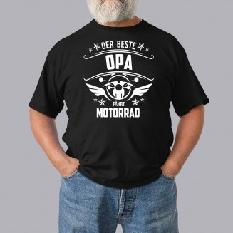 Der beste Opa fährt Motorrad - Herren t-shirt mit Aufdruck