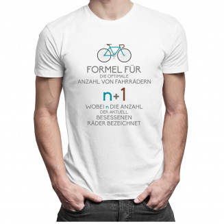 Formel für die optimale Anzahl von Fahrrädern v2 - Herren und Damen t-shirt mit Aufdruck