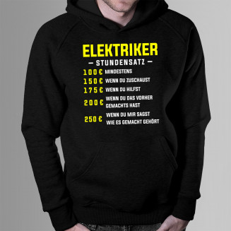 Elektriker - Stundensatz - Herren-Sweatshirt mit Aufdruck