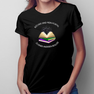 Bücher sind mein Portal - Herren und damen t-shirt