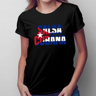 Salsa cubana   damen t-shirt mit Aufdruck