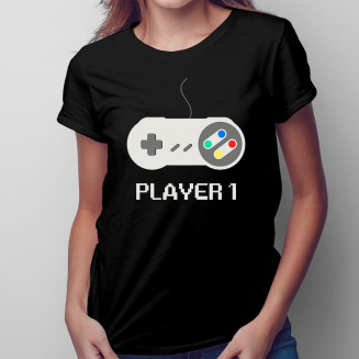 Player 1 v1  - Damen t-shirt mit Aufdruck